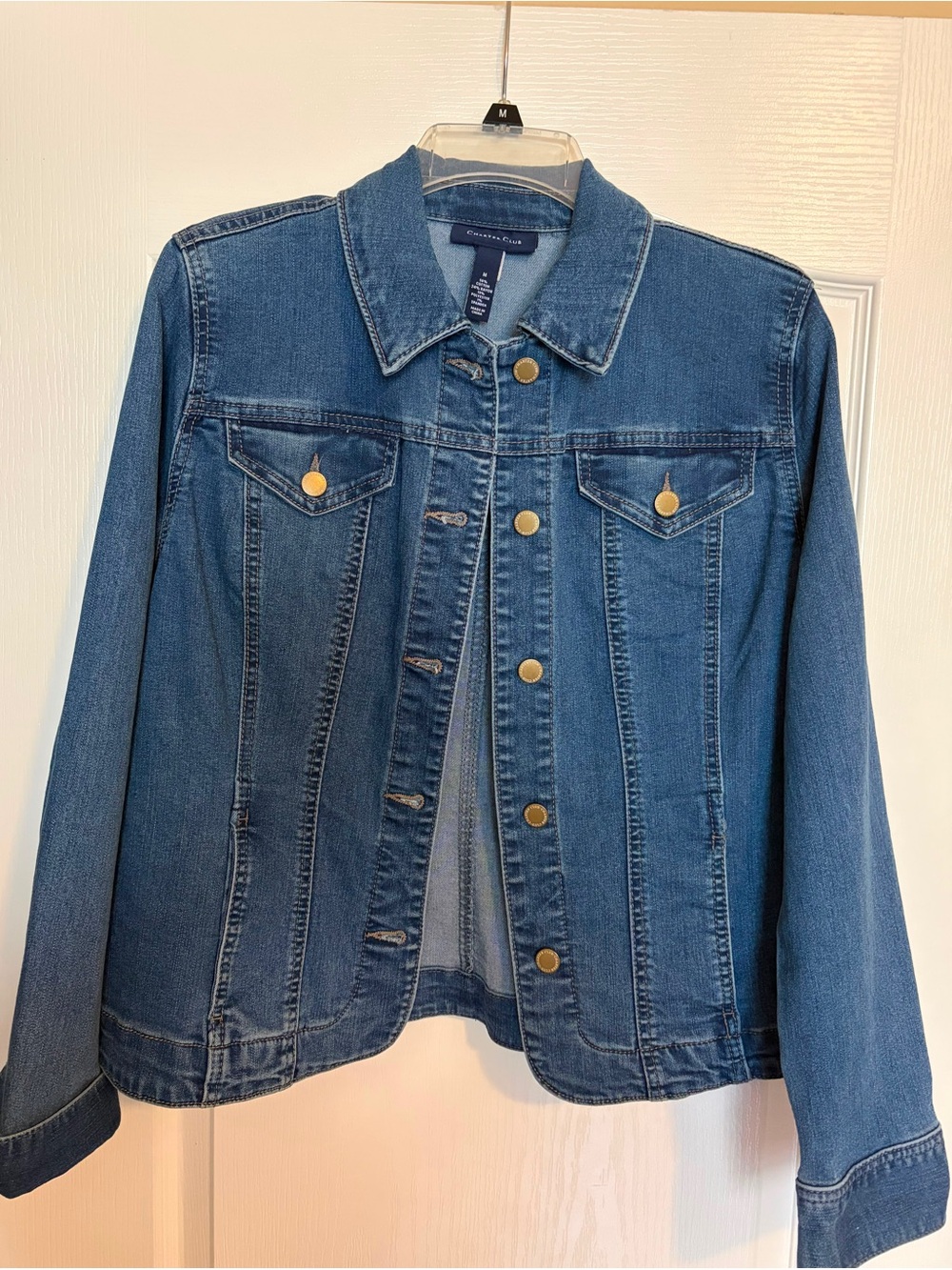 Blue Denim Jean Jacket with Brass Buttons